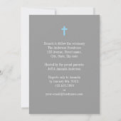 Blue Cross Foto Christening Kaart (Achterkant)