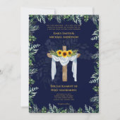 Blue Cross Katholieke Huwelijksmis Bruiloft Kaart (Voorkant)