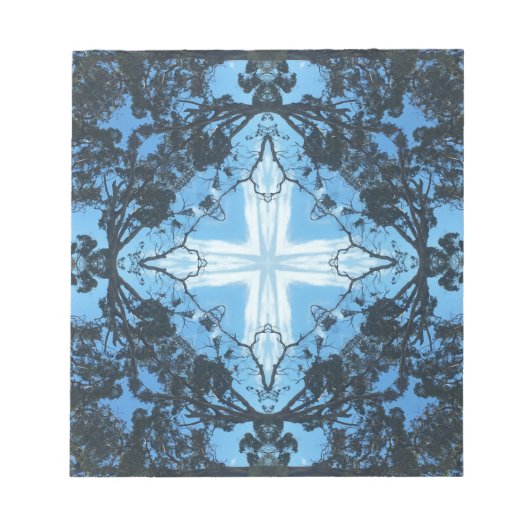 Blue Cross Natuur Pattern Notitieblok (Voorkant)