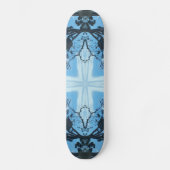 Blue Cross Natuur Pattern Skateboard Deck (Voorkant)