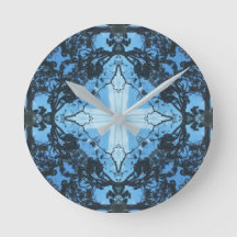 Blue Cross Natuur Pattern-wandklok