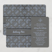 Blue Cross Religieuze Uitnodiging (Voorkant / Achterkant)