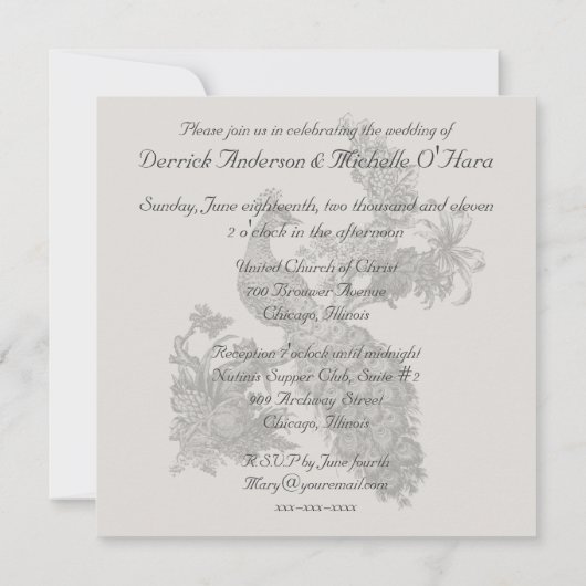 Blue Crosshatched Peacock Wedding Invitation Kaart (Achterkant)