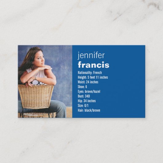 Blue Crossing Mini Comp-kaart Visitekaartje (Voorkant)