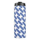 Blue Crossweave Thermal Drink Holder Thermosbeker (Voorkant)