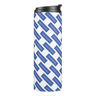 Blue Crossweave Thermal Drink Holder Thermosbeker