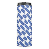 Blue Crossweave Thermal Drink Holder Thermosbeker (Achterkant)