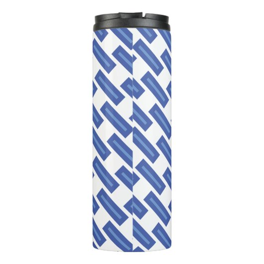 Blue Crossweave Thermal Drink Holder Thermosbeker (Achterkant)
