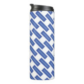 Blue Crossweave Thermal Drink Holder Thermosbeker (Geroteerd rechts)