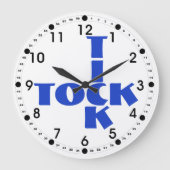 Blue Crossword Tick Tock Text Grote Klok (Voorkant)