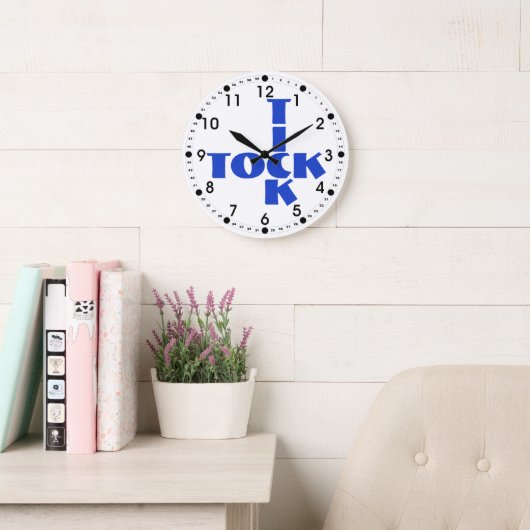 Blue Crossword Tick Tock Text Grote Klok (Leeskamer)