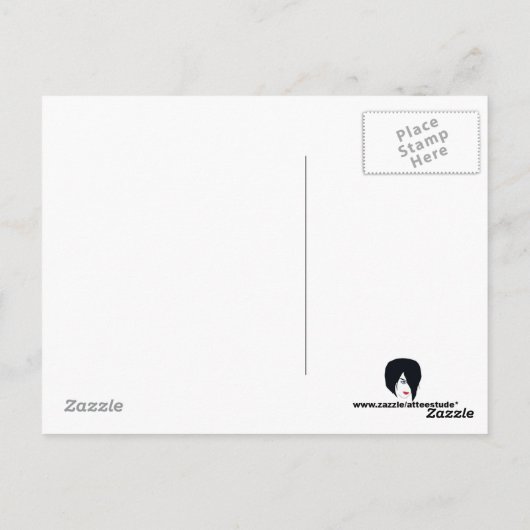 Blue Crown filigraan Heart Post Kaart (Achterkant)