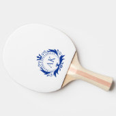 Blue Crown-Lijst monogram Tafeltennisbatje (Zijkant)