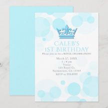 Blue Crown & Stippen Royal Birthday Party
