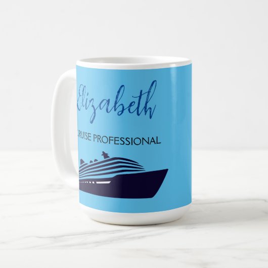 Blue Cruise Professional Coffee Mok Cup (Voorkant links)