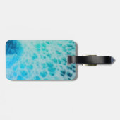 Blue Crush - Abstract Coastal Artwork Bagagelabel (Achterkant horizontaal)