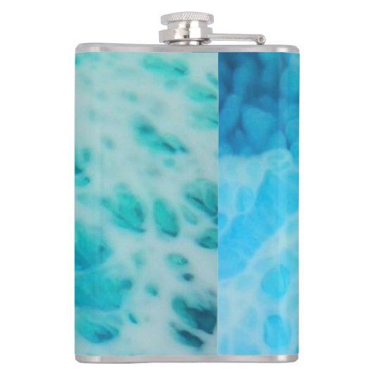 Blue Crush - Abstract Coastal Artwork  Heupfles (Achterkant)