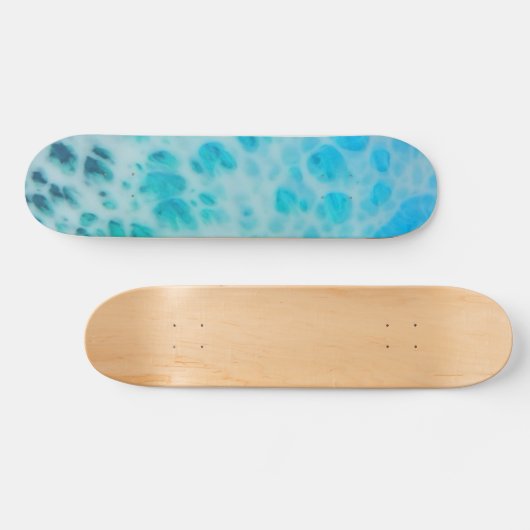 Blue Crush - Abstract Coastal Artwork Persoonlijk Skateboard (Horizontaal)