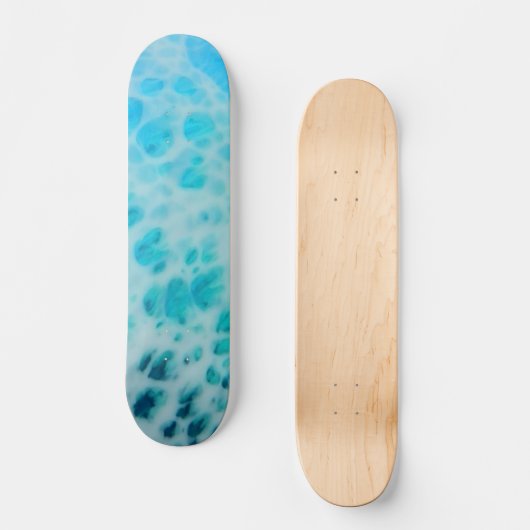 Blue Crush - Abstract Coastal Artwork  Persoonlijk Skateboard (Voorkant)