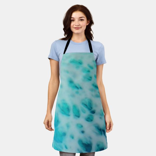 Blue Crush - Abstract Coastal Artwork Schort (Gedragen)