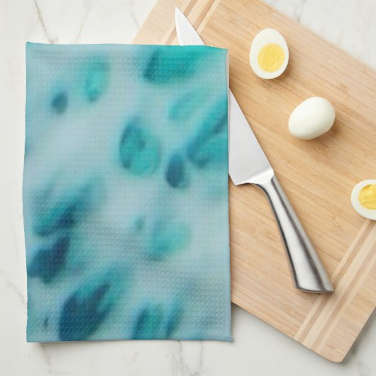 Blue Crush - Abstract Coastal Artwork  Theedoek (Quarter Fold)