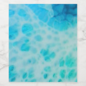 Blue Crush - Abstract Coastal Artwork Wijn Etiket (Enkel label)