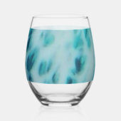 Blue Crush - Abstract Coastal Artwork  Wijnglas Zonder Voet (Links)