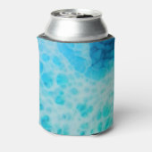Blue Crush - Abstracte Kustkunst Blikjeskoeler (Blikje Achterkant)