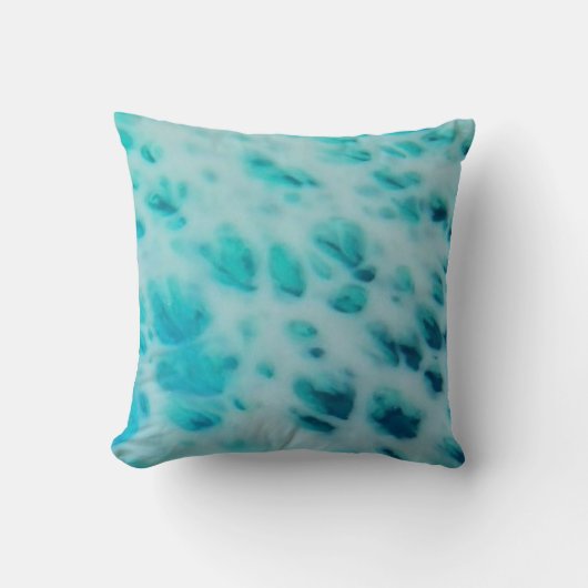 Blue Crush - Abstracte Kustkunst Kussen (Voorkant)