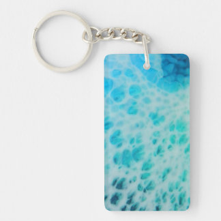 Blue Crush - Abstracte Kustkunst Sleutelhanger
