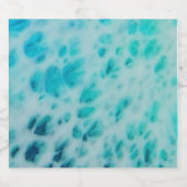 Blue Crush - Abstracte Kustkunst Sparkling Wijnetiket (Enkel label)