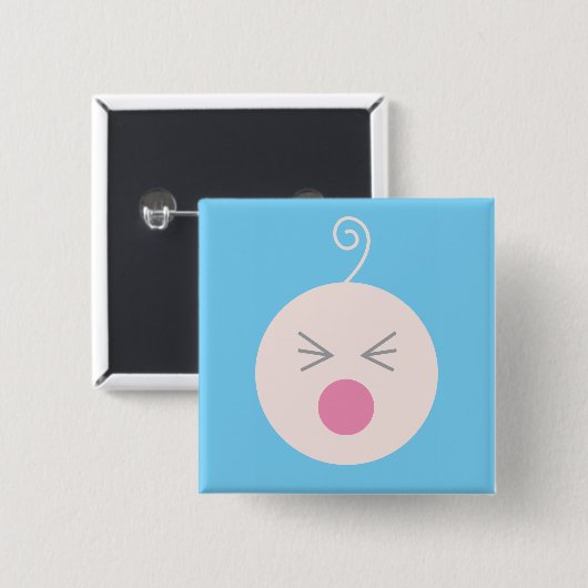 Blue Cry Baby Button (Voorkant /achterkant)