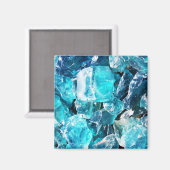 Blue Crystal Chunks Magneet (Voorkant / Achterkant)