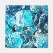 Blue Crystal Chunks Magneet (Voorkant)