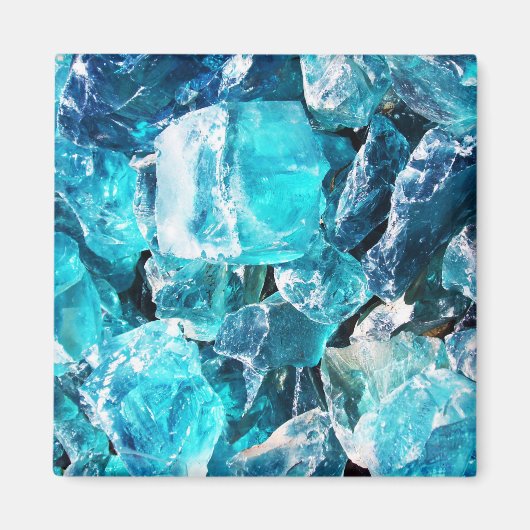 Blue Crystal Chunks Magneet (Voorkant)