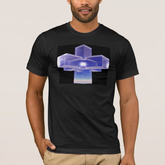 Blue Crystal Cross T-Shirt (Voorkant)