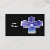 Blue Crystal Cross Visitekaartje (Achterkant)