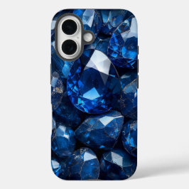 Blue Crystal esthetische telefoonhoes iPhone 16 Hoesje