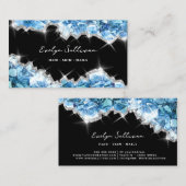 Blue Crystal Geode visitekaartje (Voorkant / Achterkant)