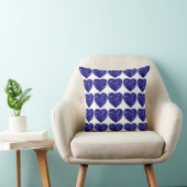 Blue Crystal Hearts Sapphire Jubileum Pillow Kussen (Stoel)