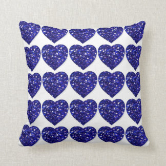Blue Crystal Hearts Sapphire Jubileum Pillow Kussen