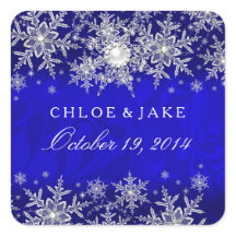 Blue Crystal Pearl Sneeuwvlok Zilveren bruiloft