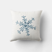 Blue Crystal Snowflake Holiday Cushion Kussen (Achterkant)