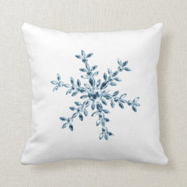 Blue Crystal Snowflake Holiday Cushion Kussen