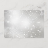 Blue Crystal Snowflake Kerstfeest RSVP (Achterkant)