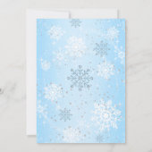 Blue Crystal Snowflake Winter Wonderland Sweet 16 Kaart (Achterkant)