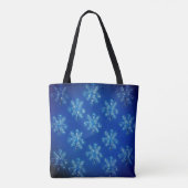 Blue Crystal Snowflakes Tote Bag (Achterkant)