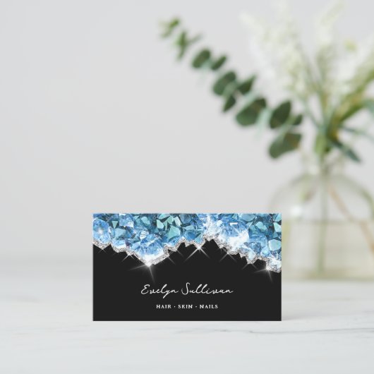 Blue Crystal visitekaartje (Staand voorkant)