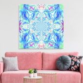 Blue Crystal Wrapped Canvas Afdruk (Insitu (Woonkamer))