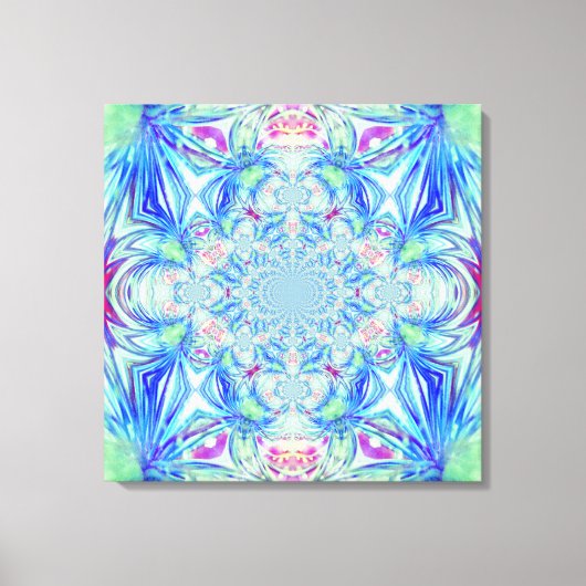 Blue Crystal Wrapped Canvas Afdruk (Voorkant)